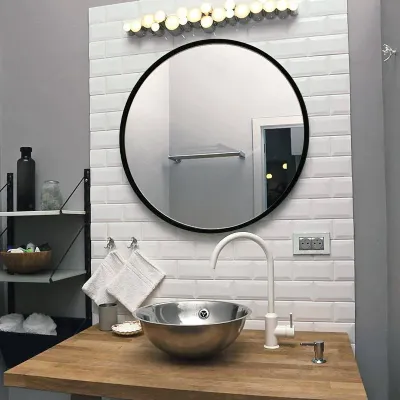 LUSTRO SCANDI W CZARNEJ RAMIE - foto 6