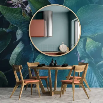 LUSTRO SCANDI WOOD – OKRĄGŁE W RAMIE ZE SKLEJKI